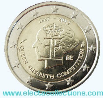 Belgien - 2 euro, 75. Jahrestag des Königin-Elisabeth-Wettbewerbs, 2012